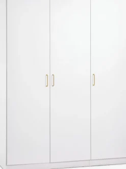VIBY Garderobeskabe Med Skydedøre|Garderobeskabe Med Skydedøre|Garderobeskab 150x200 3 låger Hvid