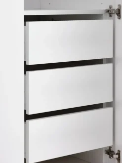 VIBY Garderobeskabe Med Skydedøre|Garderobeskabe Med Skydedøre|Garderobeskab 150x200 3 låger Hvid