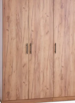 VIBY Garderobeskabe Med Skydedøre|Garderobeskabe Med Skydedøre|Garderobeskab 150x200 3 låger egefarve natur Natur,Eg