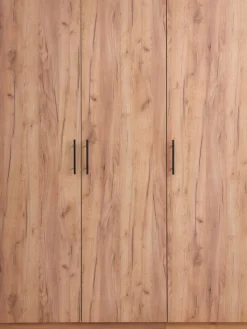 VIBY Garderobeskabe Med Skydedøre|Garderobeskabe Med Skydedøre|Garderobeskab 150x200 3 låger egefarve natur Natur,Eg