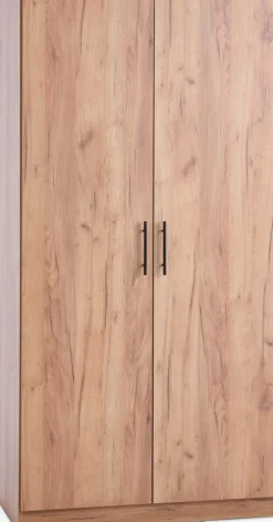 VIBY Garderobeskabe Med Skydedøre|Garderobeskabe Med Skydedøre|Garderobeskab 101x200 2 låger egefarve natur Natur,Eg