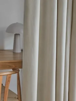 AUSTRA Kraftige Gardiner|Gardin 1x140x300 velour Beige