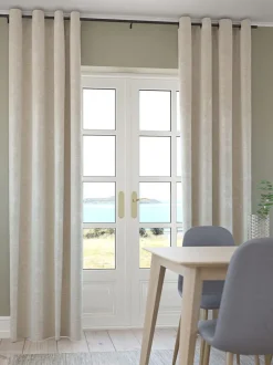 NESVATN Kraftige Gardiner|Gardin 1x140x300 chenille Sand