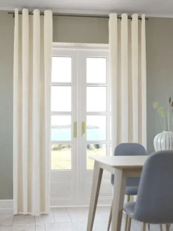 NESVATN Kraftige Gardiner|Gardin 1x140x300 chenille Creme