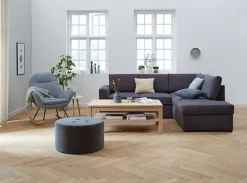 NEBEL Lænestole|Gyngestol lyseblåt stof