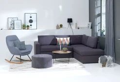 NEBEL Lænestole|Gyngestol lyseblåt stof