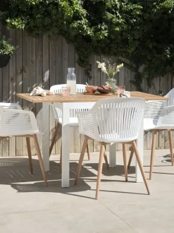 RAMTEN Firkantede Haveborde|Runde Haveborde|Havebord B70xL75/126 hårdttræ