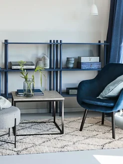 DOKKEDAL Hjørneborde|Sofaborde|Hjørnebord 60x60 betonfarve