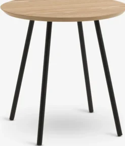 NYBO Hjørneborde|Sofaborde|Hjørnebord Ø40 egefarve/sort