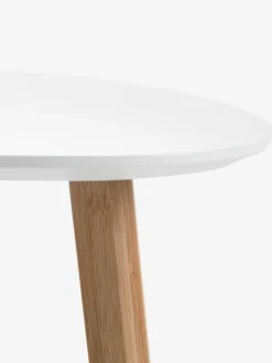 TAPS Hjørneborde|Sofaborde|Hjørnebord 55x55 hvid/bambus