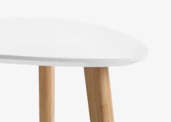 TAPS Hjørneborde|Sofaborde|Hjørnebord 40x40 hvid/bambus