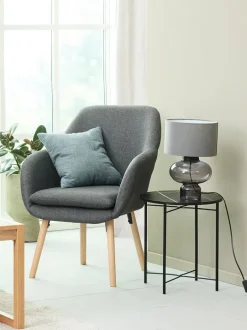 TURUP Hjørneborde|Sofaborde|Hjørnebord Ø40 marmor/sort farve