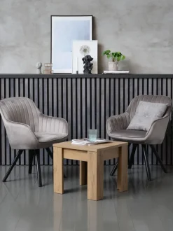 VEDDE Hjørneborde|Sofaborde|Hjørnebord 50x50 vild eg