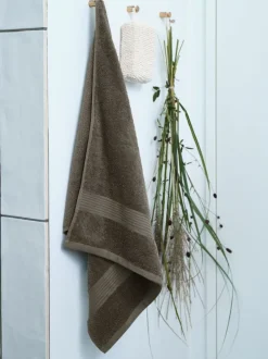 KARLSTAD Badehåndklæder|Gæstehåndklæder|Håndklæde 50x100 oliven KRONBORG Olivengrøn