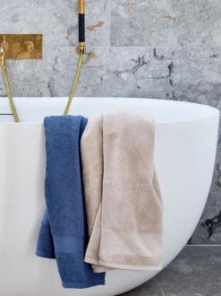 KARLSTAD Badehåndklæder|Gæstehåndklæder|Håndklæde 50x100 støvet blå KRONBORG Støvblå