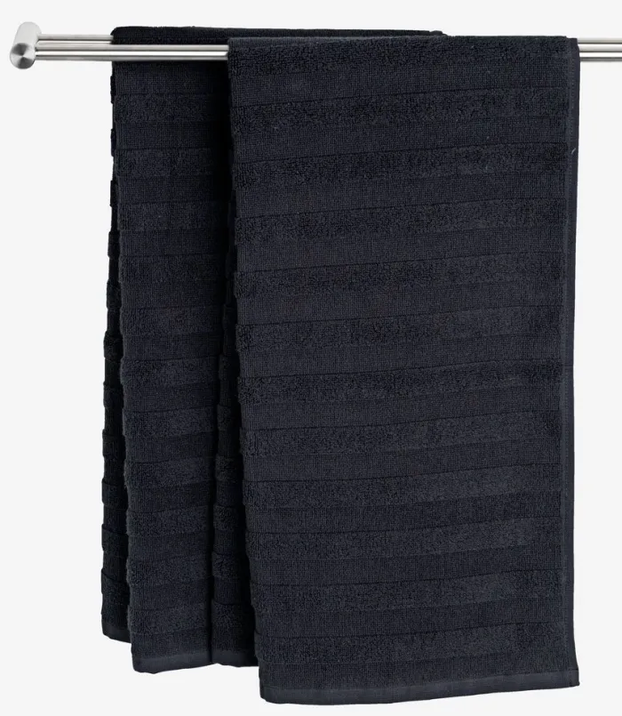 TORSBY Badehåndklæder|Gæstehåndklæder|Håndklæde 50x90 Sort
