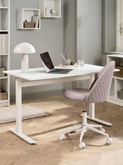 LUNDTOFT Hæve Sænkeborde|Hæve sænkebord m/gaslift 70x130 Hvid