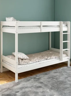 VESTERVIG Børnesenge|Køjeseng 2x90x200 inkl. stige hvid