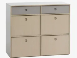 ANNISSE Kommoder|Kommoder|Kommode 3+3 skuffer grå/natur