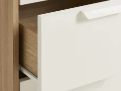 JENSLEV Kommoder|Kommoder|Kommode 4 skuffer 1 låge eg/hvid Eg+Hvid