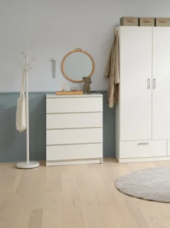 LIMFJORDEN Kommoder|Kommoder|Kommode 4 skuffer Hvid