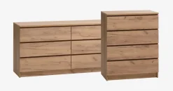 LIMFJORDEN Kommoder|Kommoder|Kommode 3+3 skuffer eg naturfarve Natur,Eg