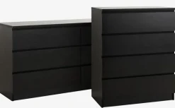 LIMFJORDEN Kommoder|Kommoder|Kommode 3+3 skuffer Sort