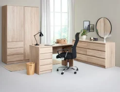 LIMFJORDEN Kommoder|Kommoder|Kommode 3+3 skuffer lys efarve Eg