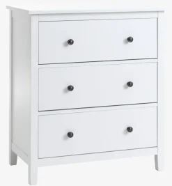 NORDBY Kommoder|Kommoder|Kommode 3 skuffer hvid