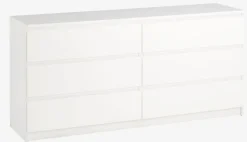 TANGBJERG Kommoder|Kommoder|Kommode 3+3 skuffer hvid