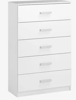 TAPDRUP Kommoder|Kommoder|Kommode 5 skuffer bred Hvid
