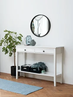 NORDBY Konsolborde|Konsolborde|Konsolbord 40x110 2 skuffer 1 hylde hvid