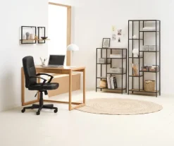 NIMTOFTE Kontorstole|Kontorstol sort kunstlæder/sort