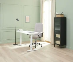 SKODSBORG Kontorstole|Kontorstol t stof/sort Grå