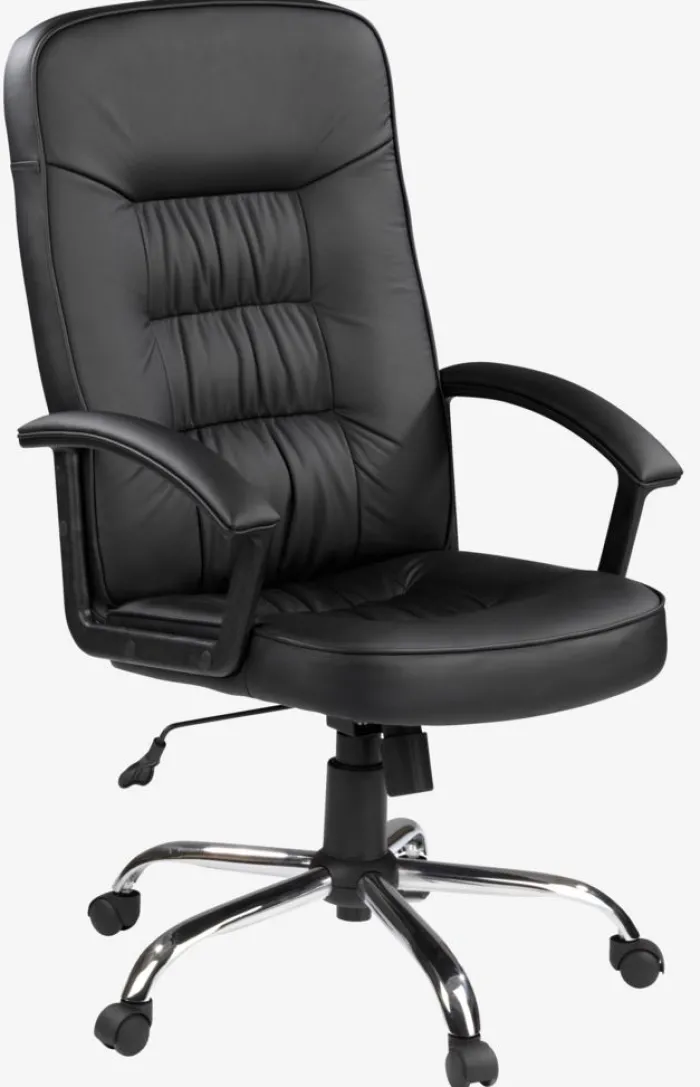 SKODSBORG Kontorstole|Kontorstol kunstlæder/krom Sort