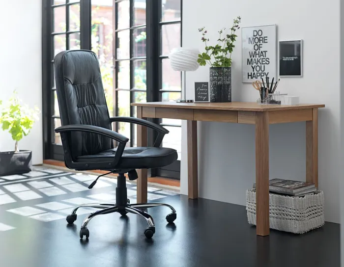 SKODSBORG Kontorstole|Kontorstol kunstlæder/krom Sort