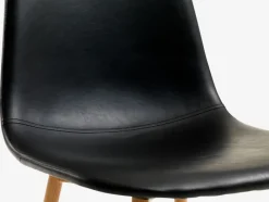 KRONDAL + JONSTRUP Spisebordssæt|KRONDAL L180 bord marmor + 4 JONSTRUP stole sort/eg