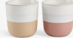 FREDERIK Service|Krus 20cl rosa/gul 2 stk/pk Rosa,Gul