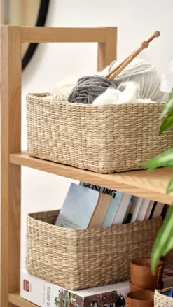 GUSTAV Fletkurve Mv.|Kurv B26xL18xH13cm natur