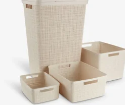 JUTE Plastkasser|Kurv 20L plast råhvid