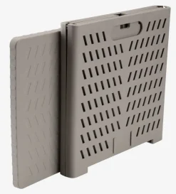 MILAS Plastkasser|Kurv B28xL30xH30cm foldbar grå m/låg