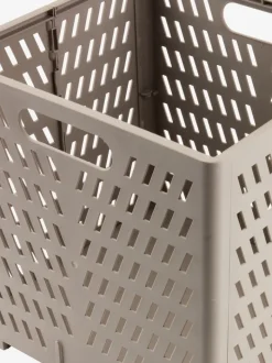 MILAS Plastkasser|Kurv B28xL30xH30cm foldbar grå m/låg