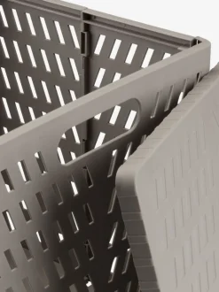 MILAS Plastkasser|Kurv B28xL30xH30cm foldbar grå m/låg