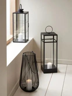 MELIAS Lanterner|Lanterne Ø24xH46cm sort