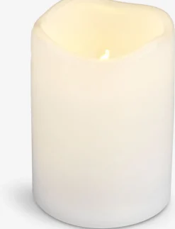 SOREN Led Lys|LED bloklys Ø8xH13cm hvid