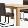 LINTRUP + ULSTRUP Spisebordssæt|LINTRUP L140 bord + 4 ULSTRUP stole antracitgrå