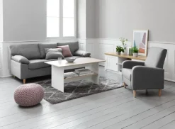 GEDVED Lænestole|Lænestol gråt stof