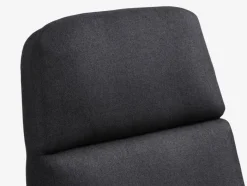 TANKEDAL Lænestole|Lænestol m/fodskammel t stof Mørkegrå