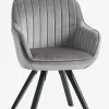ONSEVIG Lænestole|Lænestol velour grå/sort