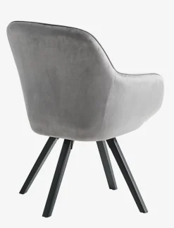 ONSEVIG Lænestole|Lænestol velour grå/sort